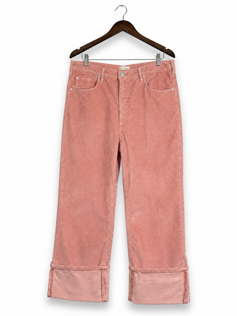 Pilcro Anthropologie Blush Pink Corduroy Cropped Straight Leg Pants 32 - Picture 2 of 13